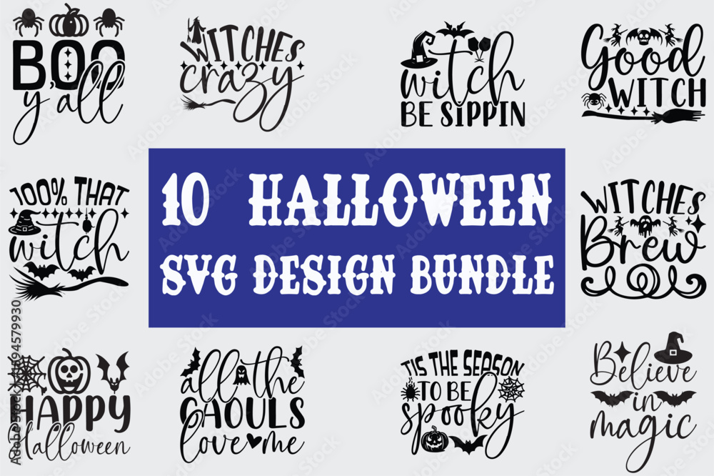 Fototapeta premium 10 Halloween Svg Design Bundle