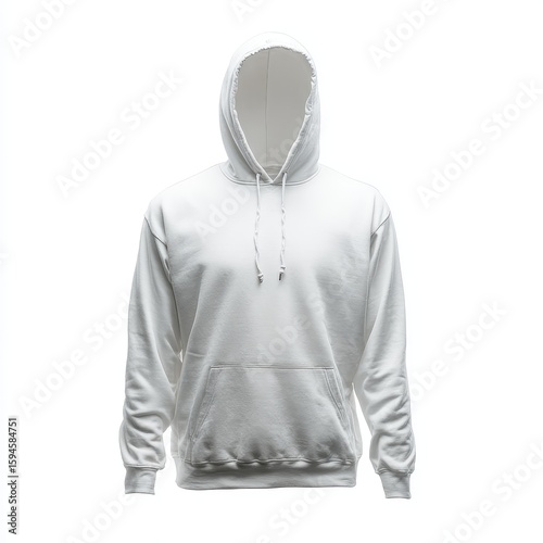 A white hoodie with a hoodie on the front