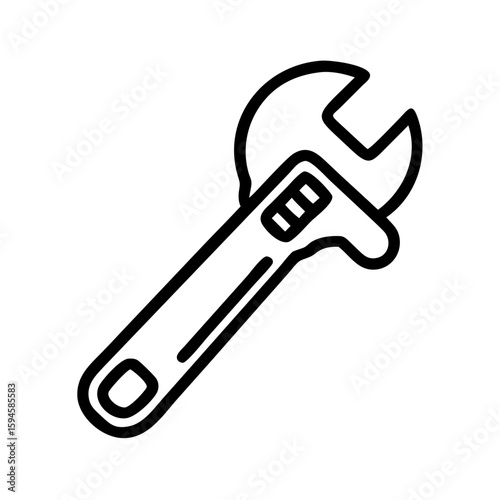Adjustable wrench outline tool design 