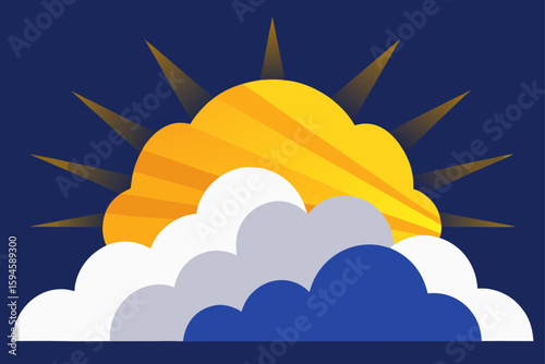 Dramatic Cloud Layers with Sun Breaking Through