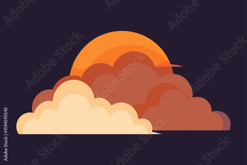 Soft Clouds Illuminated by Low Rising Sun
