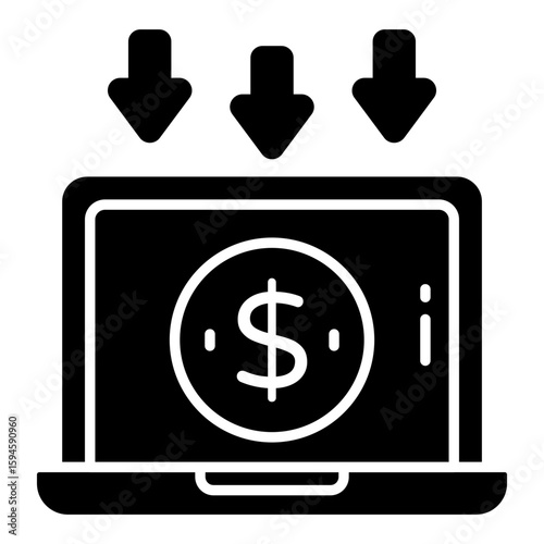Modern design icon of online cash