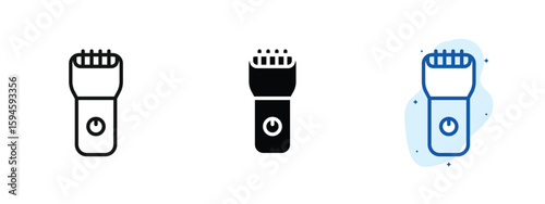 set of pixel perfect colored Epilator icon, 1 silhouette, 1 Unexpanded, Icon showing a hair-removal device for smooth skin.