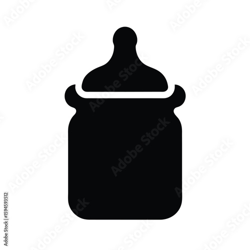 baby bottle silhouette icon silhouette on a white