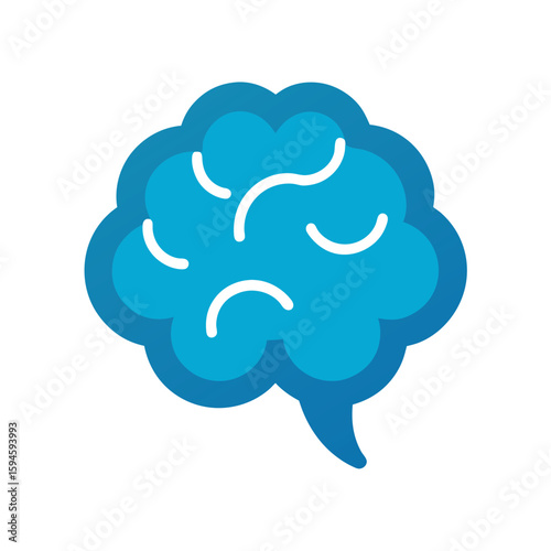 brain logo icon on white