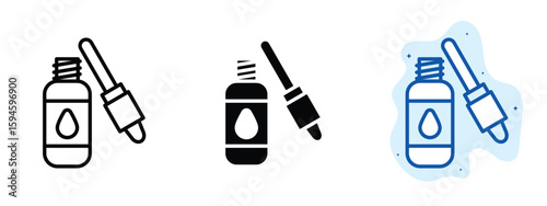 set of pixel perfect colored Primer icon, 1 silhouette, 1 Unexpanded, Makeup primer bottle representing skincare and cosmetic base.