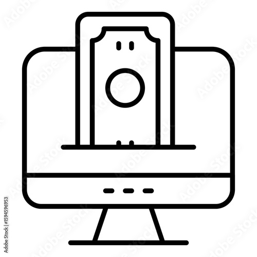Modern design icon of online money