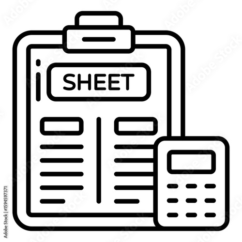An icon design of balance sheet