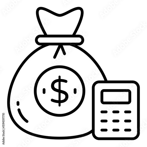 Trendy vector design of financial calculation