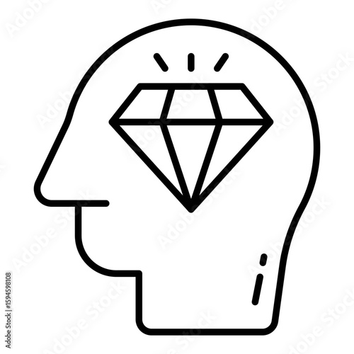 Trendy design icon of precious mind