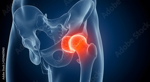 Painful Human Hip Joint Inflammation Anatomy