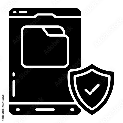 Modern design icon of mobile folder security