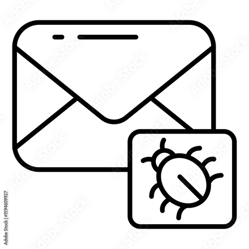 Perfect design icon of email bug