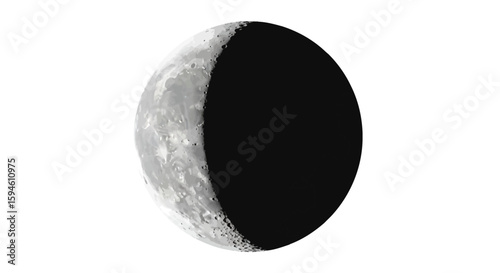 A detailed image of a crescent moon, showing its textured surface.
