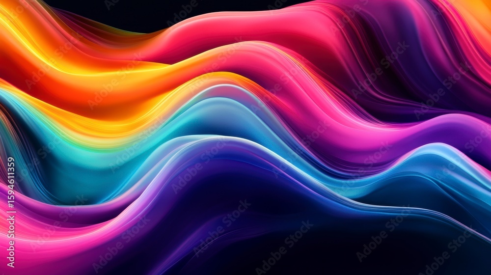Obraz premium Abstract colorful wave background.