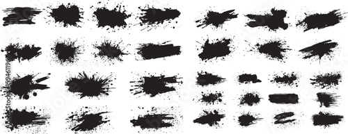 Grunge Ink Splatter Brush Set