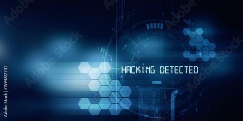 2D illustration Hacked data online code background