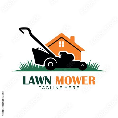 Lawn Mower Logo Design for Landscaping and Gardening Services