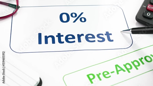 Zero percentent interest loan pre approval letter.