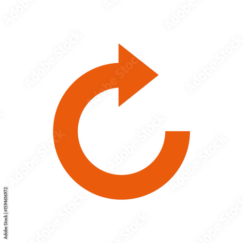 Free Download Red and white circular vector arrow icon for refresh, recycle, or business process flow diagrams - GFXLoad