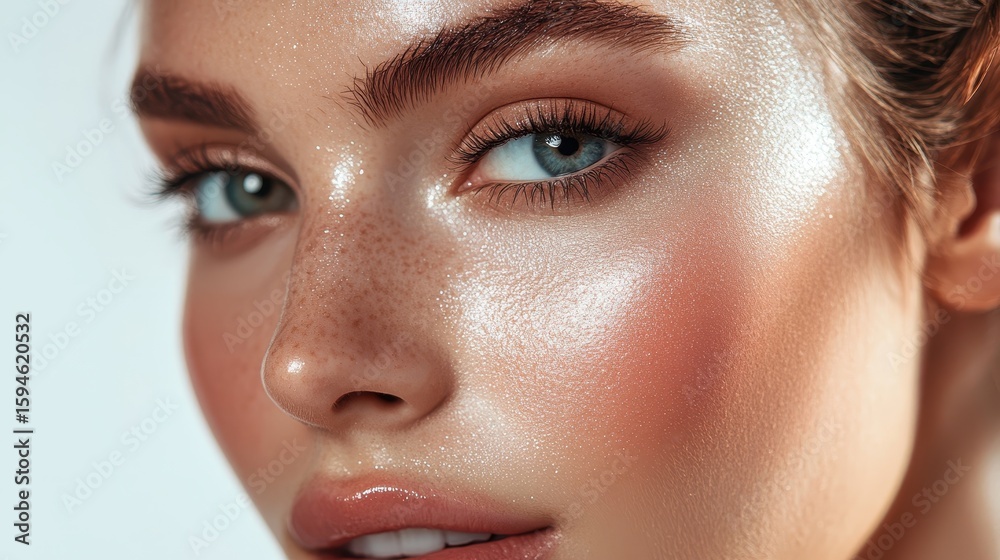 Naklejka premium Soft Radiance Effect with Creamy Texture for Natural Makeup Look