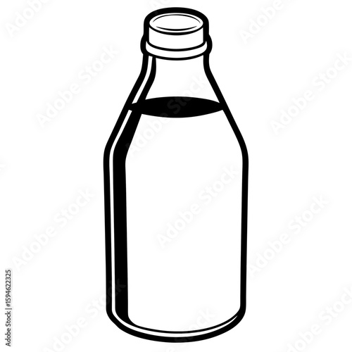 bottle of milk isolated