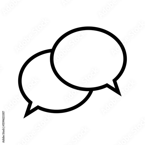 Talk bubble speech icon. Blank empty bubbles vector design elements. Chat on line symbol template
