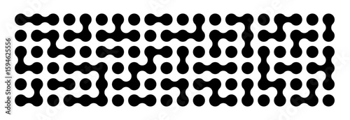 Abstract geometric shape blob pattern. Abstract point metaball dot pattern. Organic connect icon graphic and bubble shape. Vector illustration.