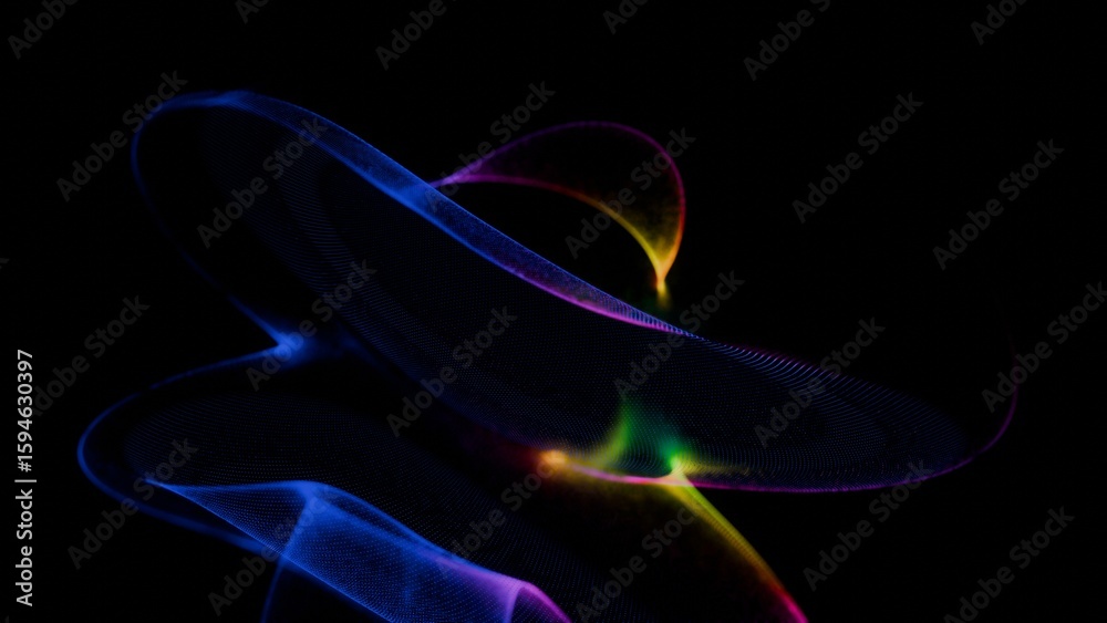 Obraz premium a black background with a colorful pattern