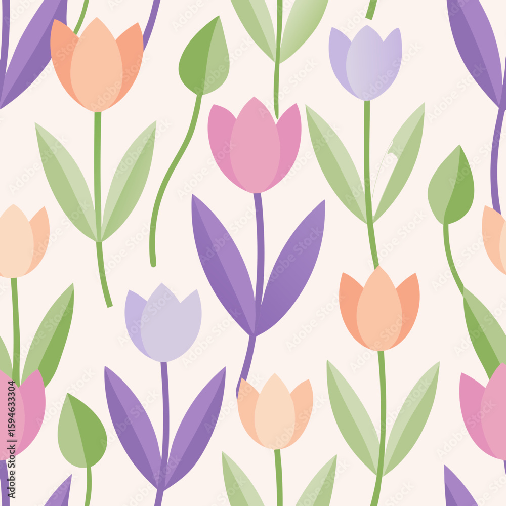 Obraz premium pattern with tulips