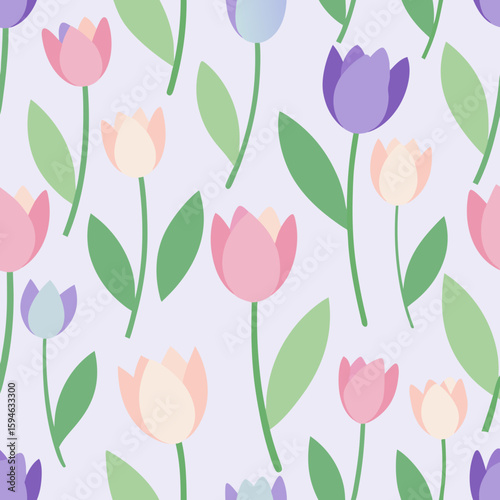 pattern with tulips