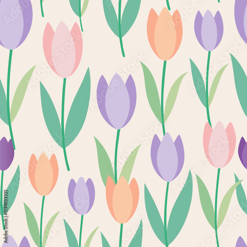pattern with tulips