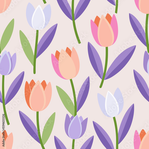 pattern with tulips