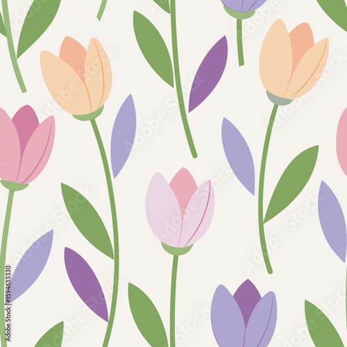 pattern with tulips