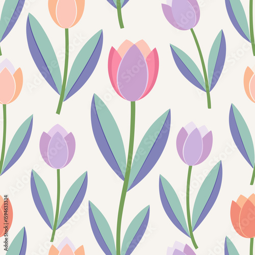 pattern with tulips