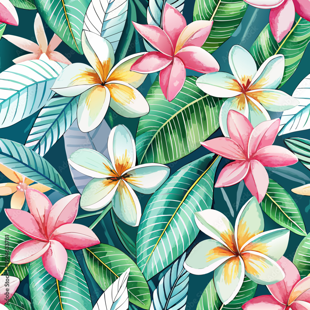 Fototapeta premium pattern with lilies