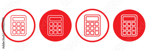 Calculator icons set. Accounting calculator sign and symbol.