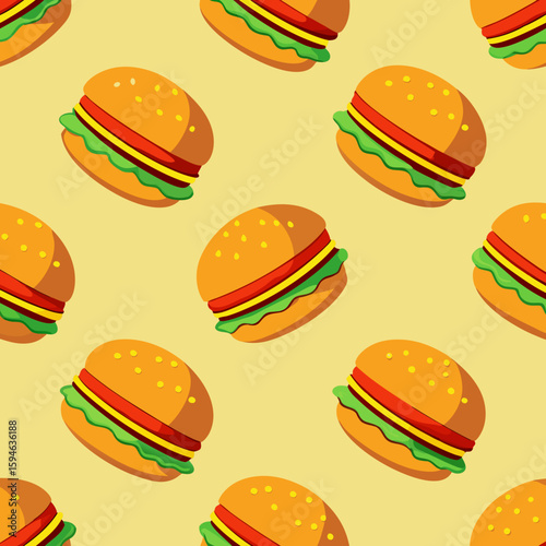  pattern with hamburger