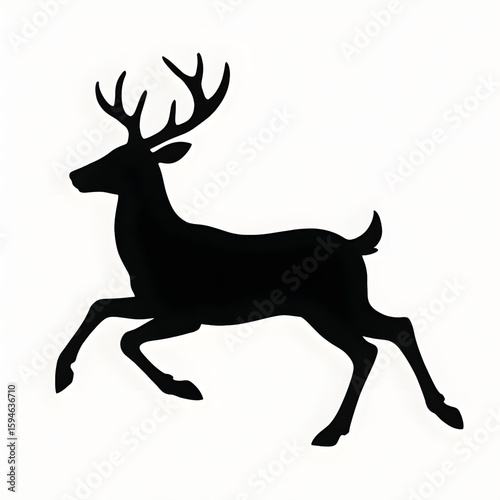 deer silhouette vector illustration