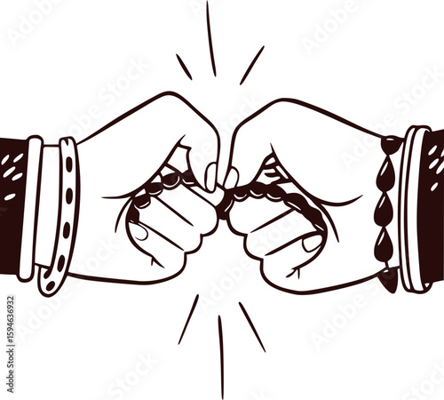 Friendship Hand Gesture with Bangles