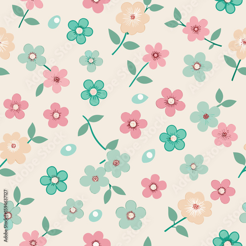 seamless pattern with flowers