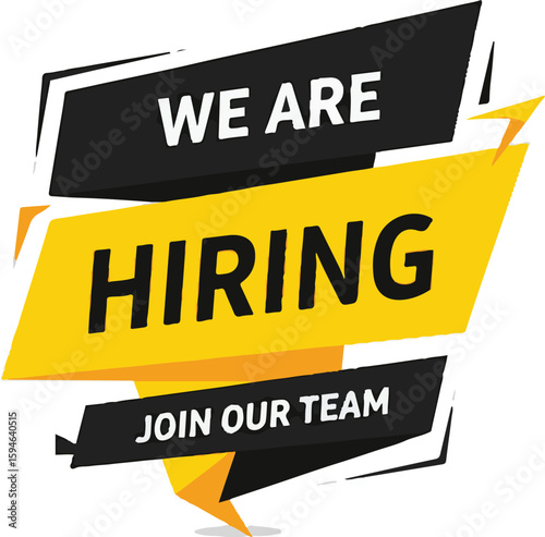 Vector art of we are hiring join our team for new opportunities