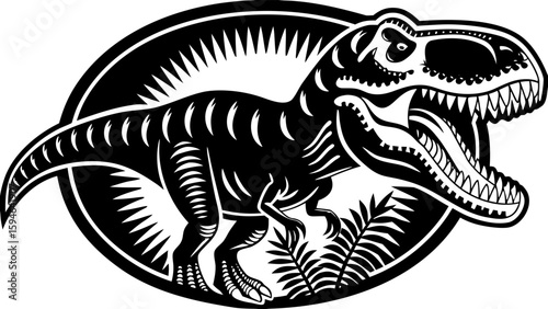 T-Rex Dinosaur Roaring Clipart – Prehistoric Jurassic Vector Illustration