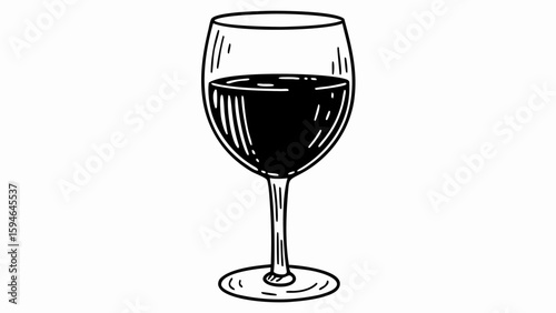Black glass of wine 