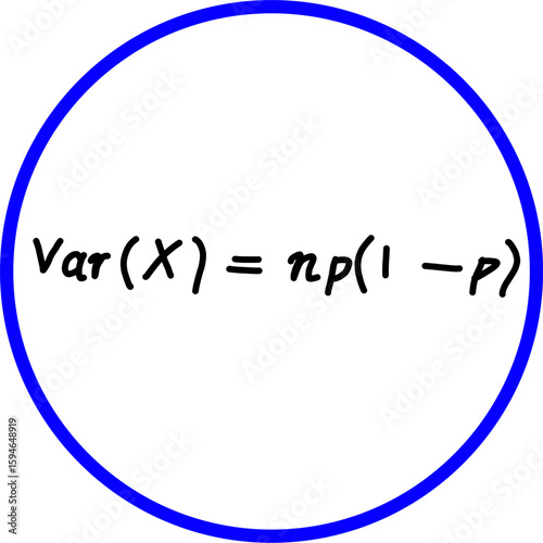 binomial variance mathematical formula, probability distribution. statistics and probability