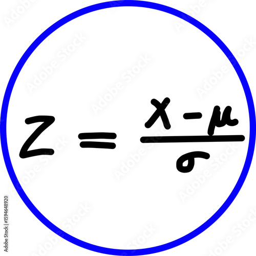 mathematical formula for standard normal distribution, probability distribution. statistics and probability