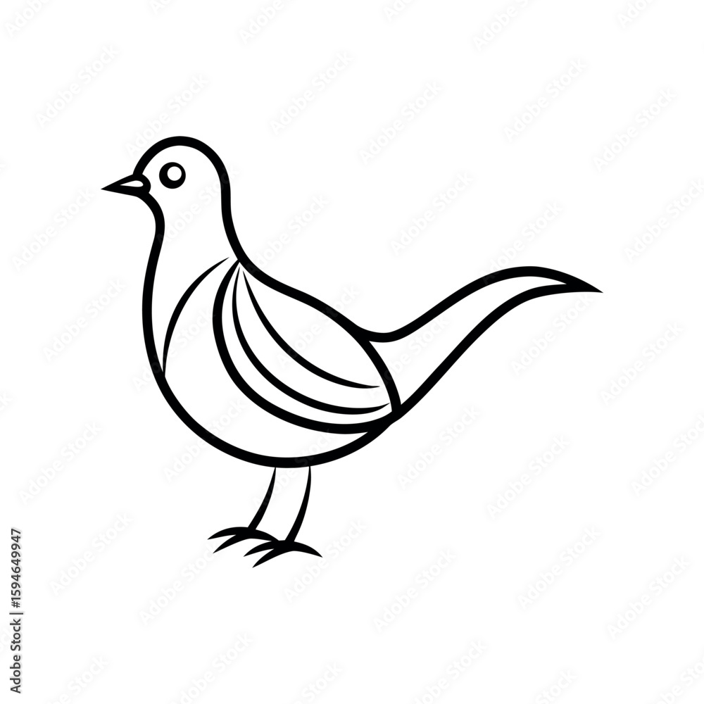Fototapeta premium A faela line art vector illustration.
