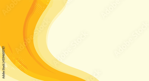 Abstract gentle yellow orange swirls overlaying a soft cream background evoking warmth and simplicity for design projects