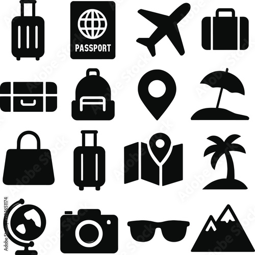Travel and Vacation Icons