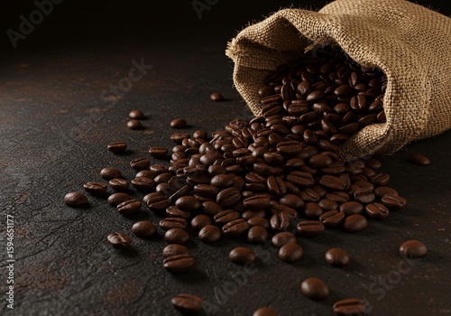 Spilled Coffee Beans: Richness Unleashed